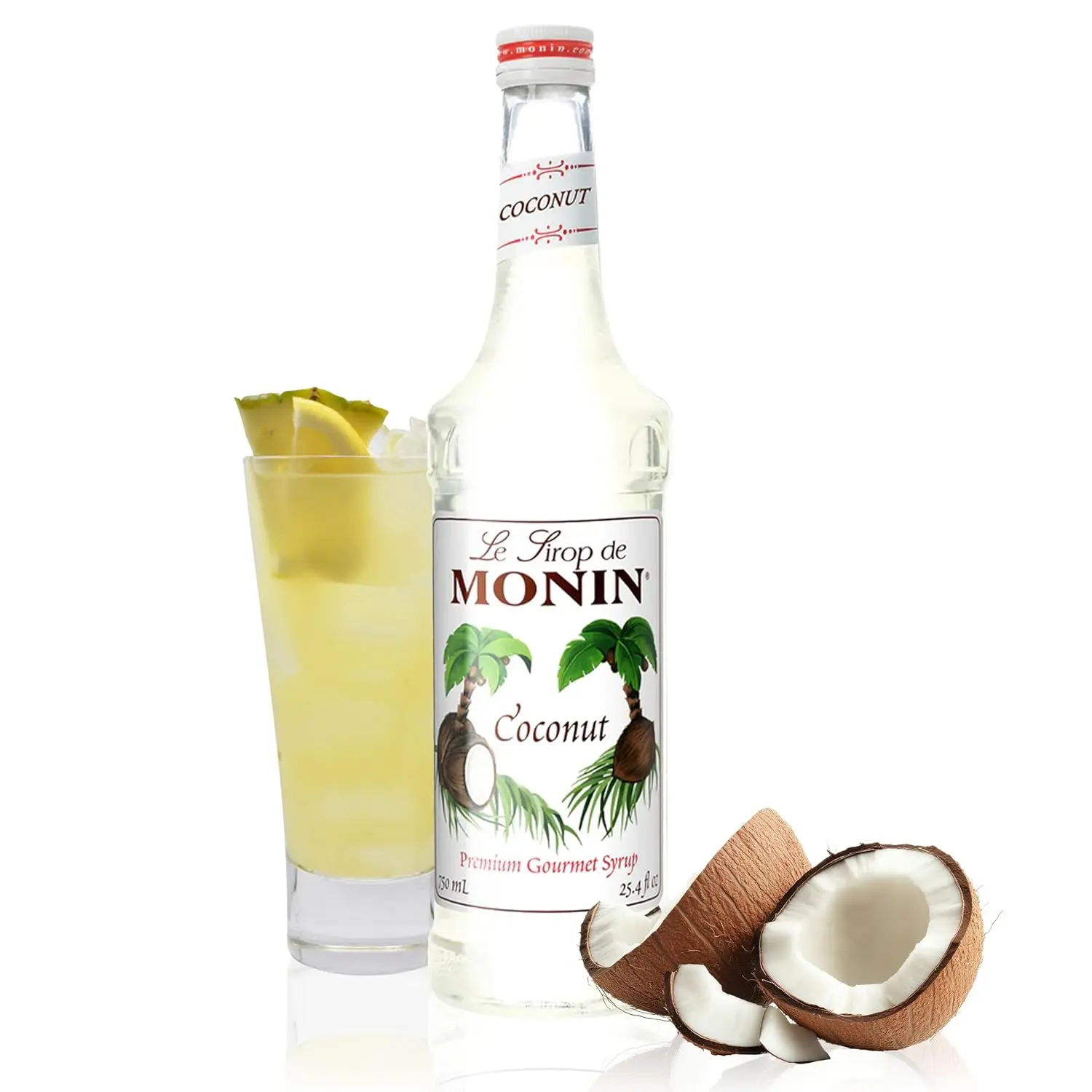 Monin - Coconut Syrup, Creamy Tropical Flavor 750ml