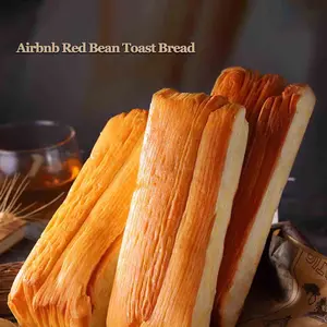 Red Bean Toast Sticks - Sweet Adzuki Filled Bread Bars, Soft Fluffy Texture, Individually Wrapped Snack，bread，food