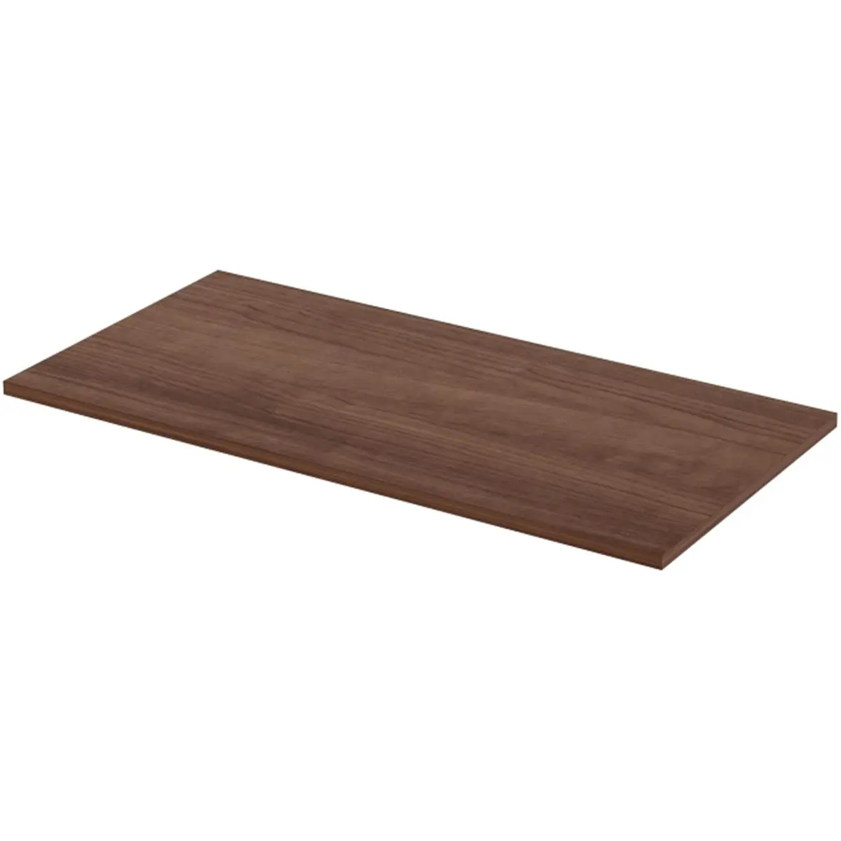 48" x 24" Modern Height-Adjustable Standing Desk Top - High-Quality Walnut Laminate, Adaptable Pedestal Table Accessory, Supports Healthier Sit/Stand Workstations for Home & Office Use