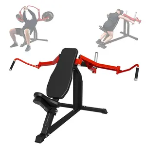 Commercial Incline Chest Fly & Rear Delt Machine - Upper Body Strength Trainer with Red Arms and Black Seat for Gym Use