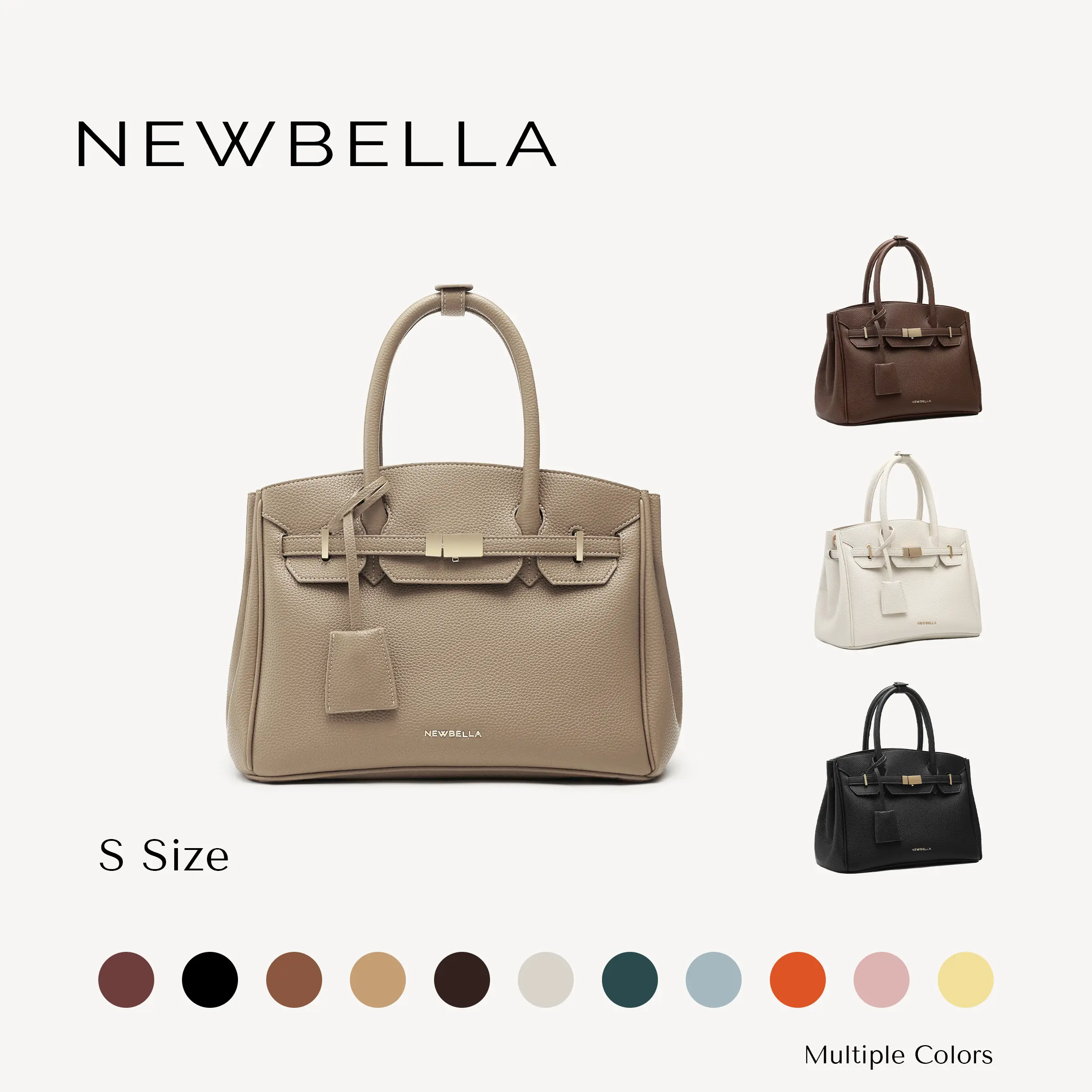NEWBELLA Miranda Women's S Size Top Handle PU Leather Minimalist Tote Bag - Stylish Handbag, Everyday Accessory for Women, Bags,back to school,back to school haul