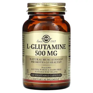 Solgar L-Glutamine, 500 mg, 100 Vegetable Capsules