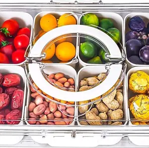 divided serving Tray with Lid and handle.