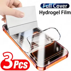 3 PCS Screen Protector for Cellphone, Suitable For IPhone 17 Air, 17 Pro, 17 Pro Max, 16e, 16, 16 Plus, 16 PRO, 16 PRO MAX, 15, 15 Plus, 15 PRO, 15 PRO MAX, 14, 14 Plus, 14 PRO, 14 PRO MAX Auto Repair Anti-Scratch Protective Fingerprint Resistant