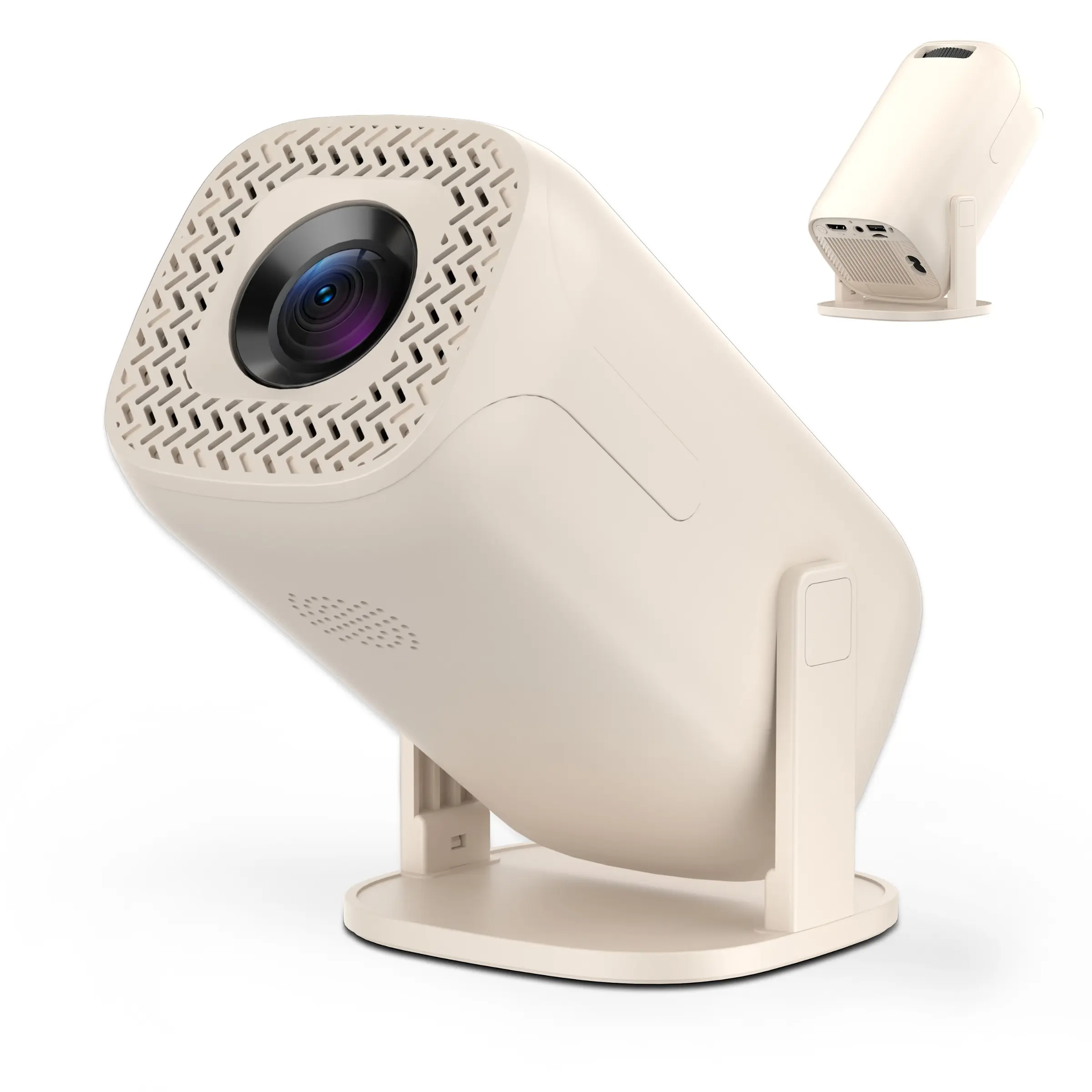 V5 Mini Portable Projector 720p Resolution, Wifi6 & Bluetooth-compatible 5.0, Quad-Point Keystone Correction, Home Office Camping Projection