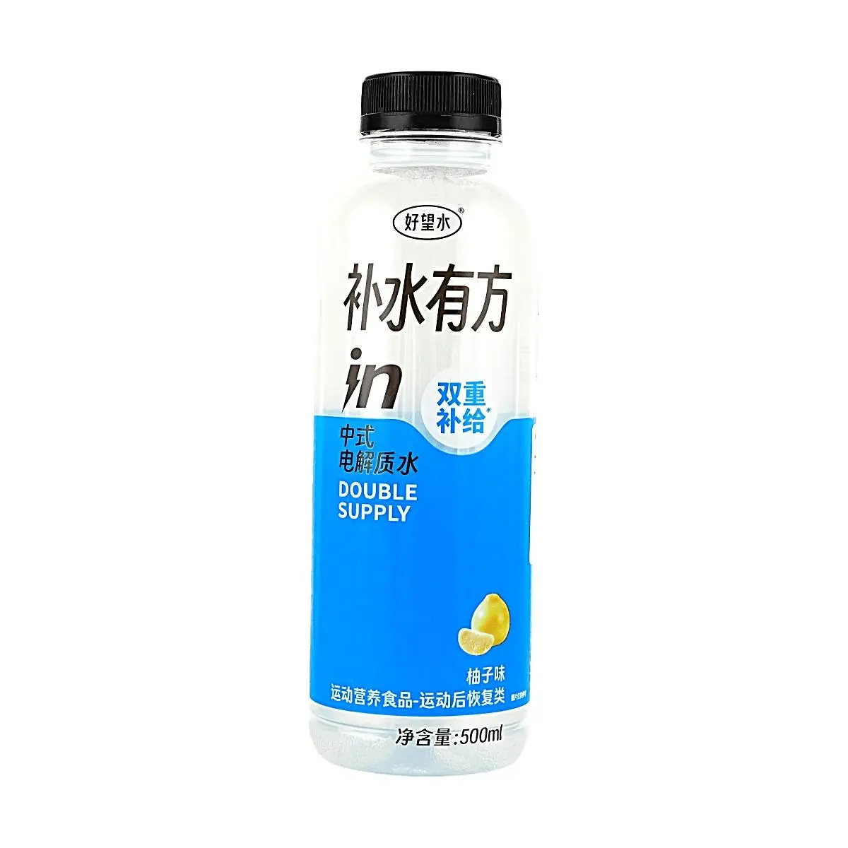 HAOWANGSHUI Hydrating Electrolyte Drink - Chinese Style Electrolyzed Water with Pomelo Flavor, 500ml - Enriched with Ginseng, Poria, Yam, and Licorice - Perfect for Post-Workout Rehydration