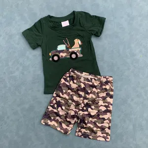 Camouflage truck dog kids boy hunting clothes