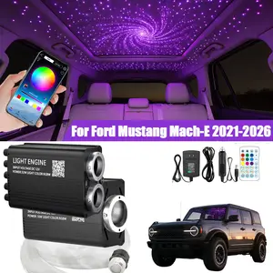 16/32W Meteor Twinkle 2-in-1 APP Fiber Optic Lights, RGBW  Twinkle Mixed Size Fiber Strands+ Meteor Fiber Shooting Star Ceiling Light Kit For Ford Mustang Mach-E 21-26 summervibes