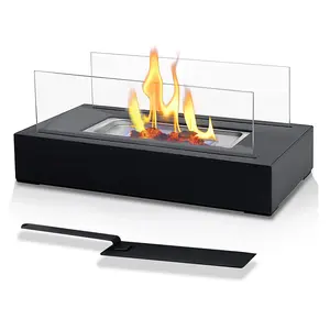 Portable Tabletop Fire — Rectangular tabletop fire pit, Modern Decorative Ambient Light; Ideal for Christmas & New Year Celebrations, and a Perfect Housewarming Gift.