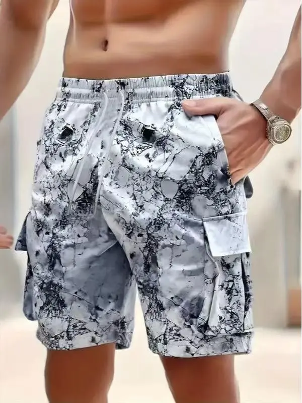 freeship Men’s cargo , camouflage print, elastic waistband, pockets, casual and comfortable street-style fashion, drawstring, retro design,  home wear, outdoor activities, and more pant men workout unisex shorts summer fit college Men's Breathable jorts