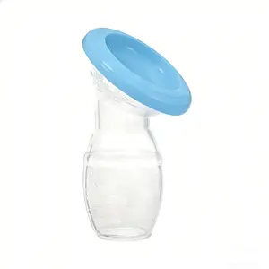 Silicone Breast Pump & Silicone Lid 5oz/150ML, Breastfeeding Accessory, BPA-Free, Easy Clean, Portable Design