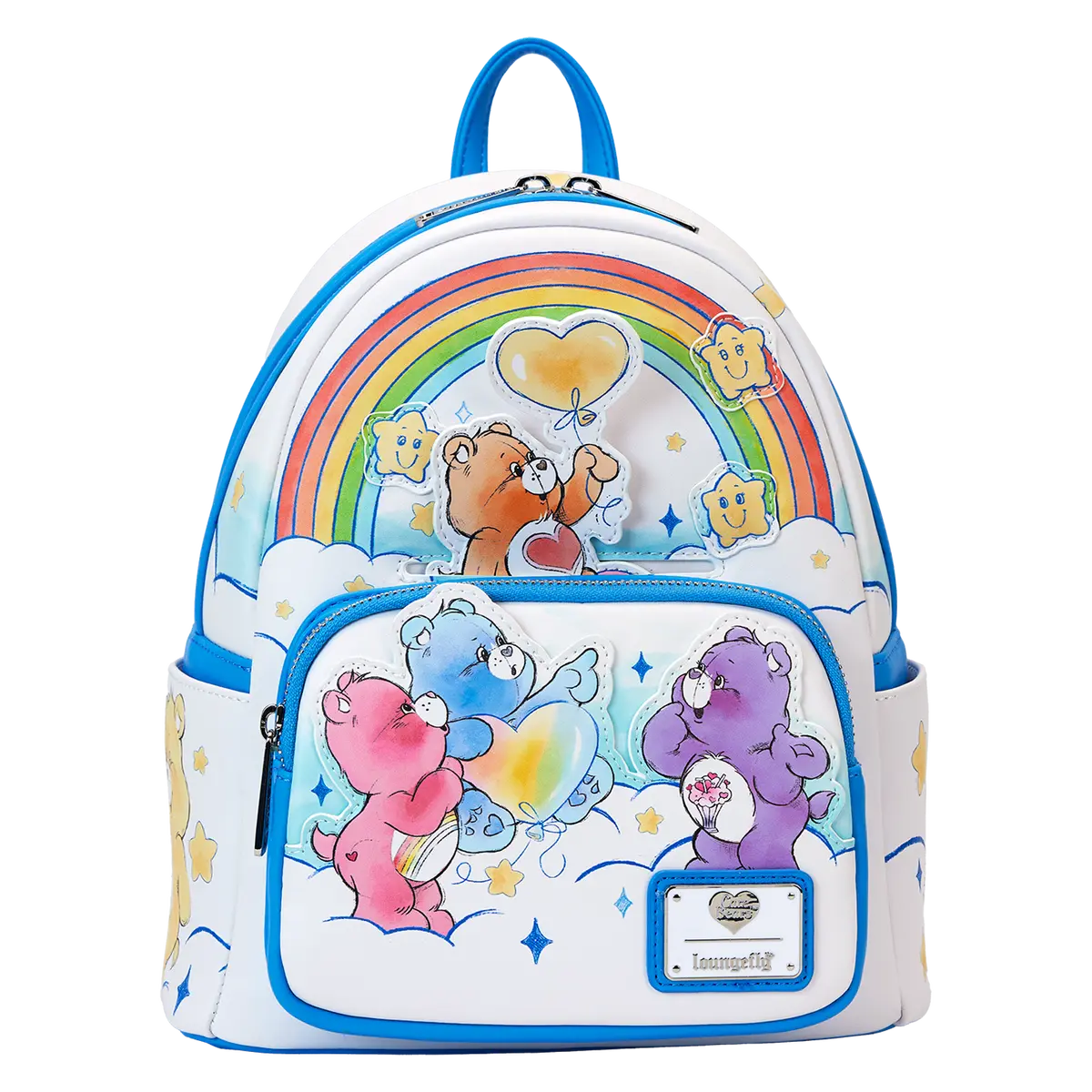Care Bears Rainbow Mini Backpack, Kawaii Cute Rainbow Bag, Youth Functional Luggage Backpack, Kawaii Backpack, Youth Backpack