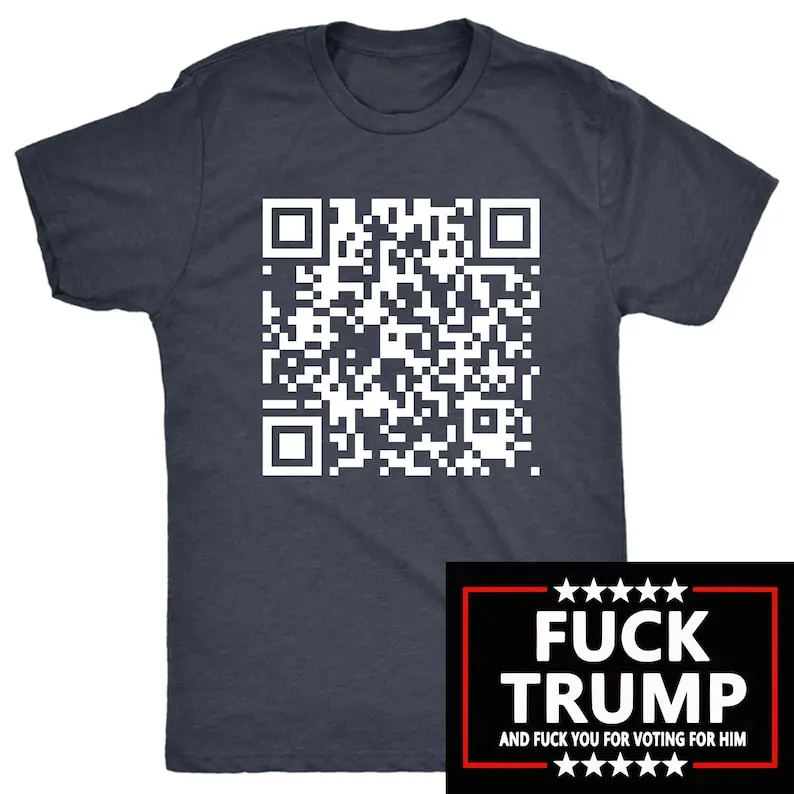 F*ck Trmp QR Code Shirt, Subtle Anti Trmp Political Tee