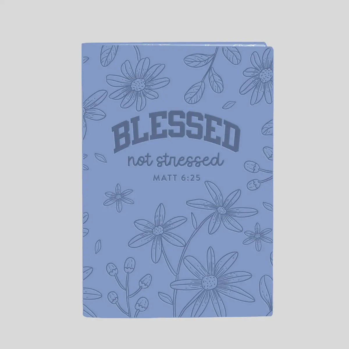 Kerusso Women's Faux Leather Journal - Blessed, 160 Lined Pages, Debossed Cover, Presentation Page in Front, Full-Color 4-Edge Printing, Office Stationery Notebook for Bible Study Notes, Stress Relief