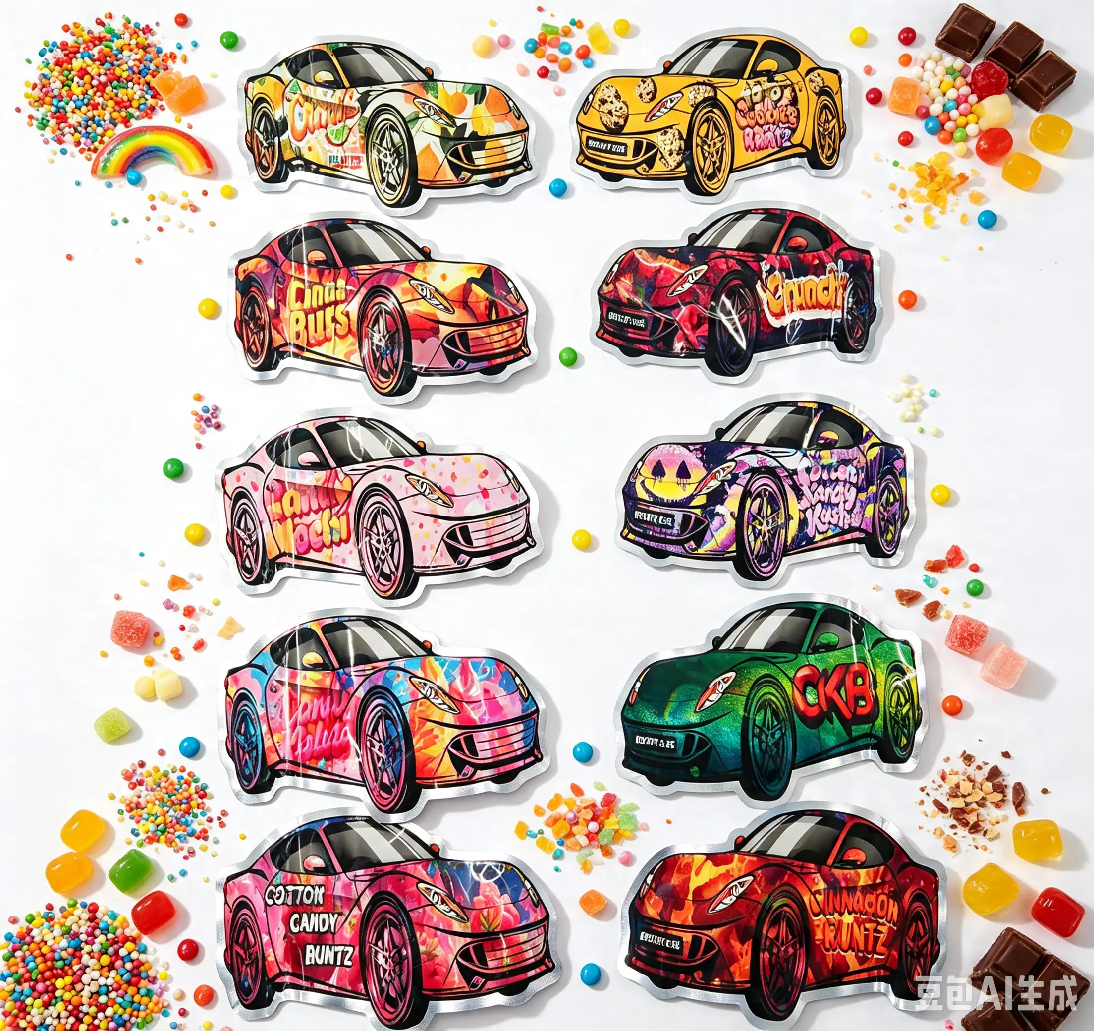 100/200 Pack 3D Laser Printed Decorative Gift Bags for Holiday & Birthday Gift Wrapping |   Party Supplies
