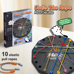 Rope Untangling Table Game, 1 Set Logic Puzzle Board Game,  Designed to Enhance Logical Thinking And Focus, Parent-Child Interactive Game, Educational Toy for Kids, Tabletop Games
