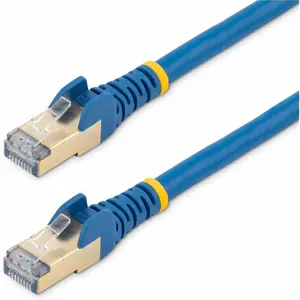 StarTech.com 3ft CAT6a Ethernet Cable - 10 Gigabit Category 6a Shielded Snagless 100W PoE Patch Cord - 10GbE Blue UL Certified Wiring/TIA