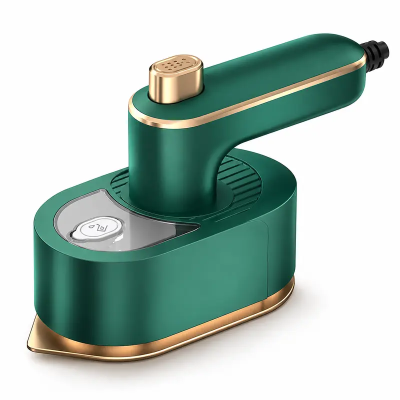 Portable Handheld Steam Iron, 2-in-1 Wet & Dry Mini Clothes Steamer, 40W Travel Garment Iron with 50ml Water Tank, Ceramic Soleplate, 30-Second Preheat, Compact Portable Iron for Home, Travel & Dorm, Dark Green