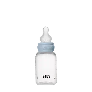 BIBS Baby BPA-Free PP Bottle Set 5oz with Silicone Nipple - Baby Blue
