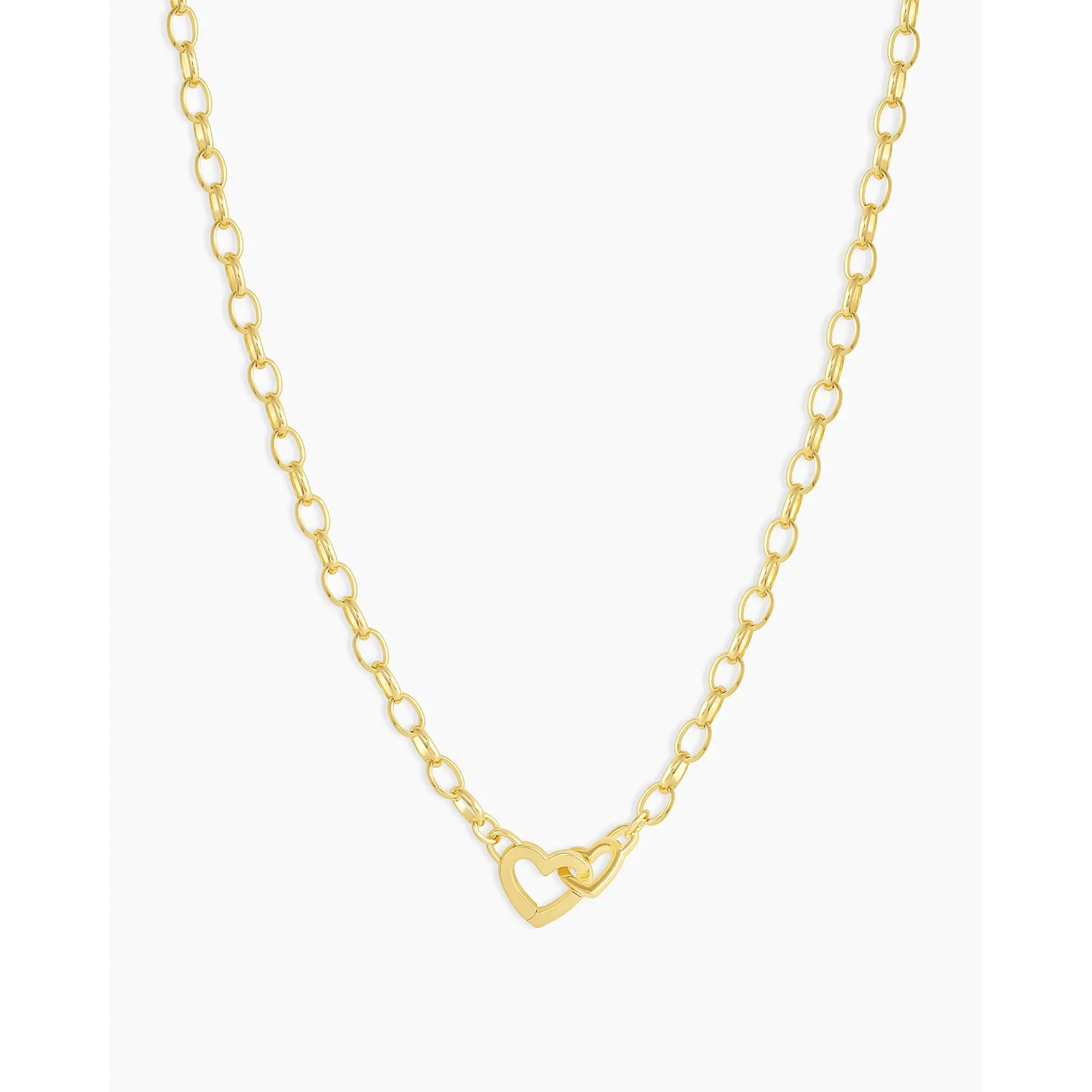 gorjana – Parker Heart Mini Necklace – Silver or 18K Gold-Plated Chain Necklace with Heart Charm – Romantic & Timeless Jewelry for Everyday Wear
