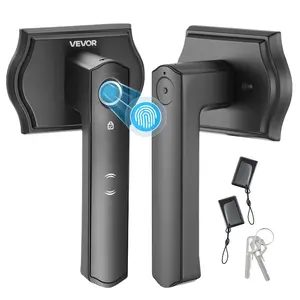 Fathersdaygift Matte Black Biometric Door Knobs Set,  Aluminum Alloy G90 Model Electronic Keyless Entry Lock with Handle, Auto-Locking, 1-Time Code, Anti-Peeking Password, Easy Installation for Home, Apartmentdealsforyoudays