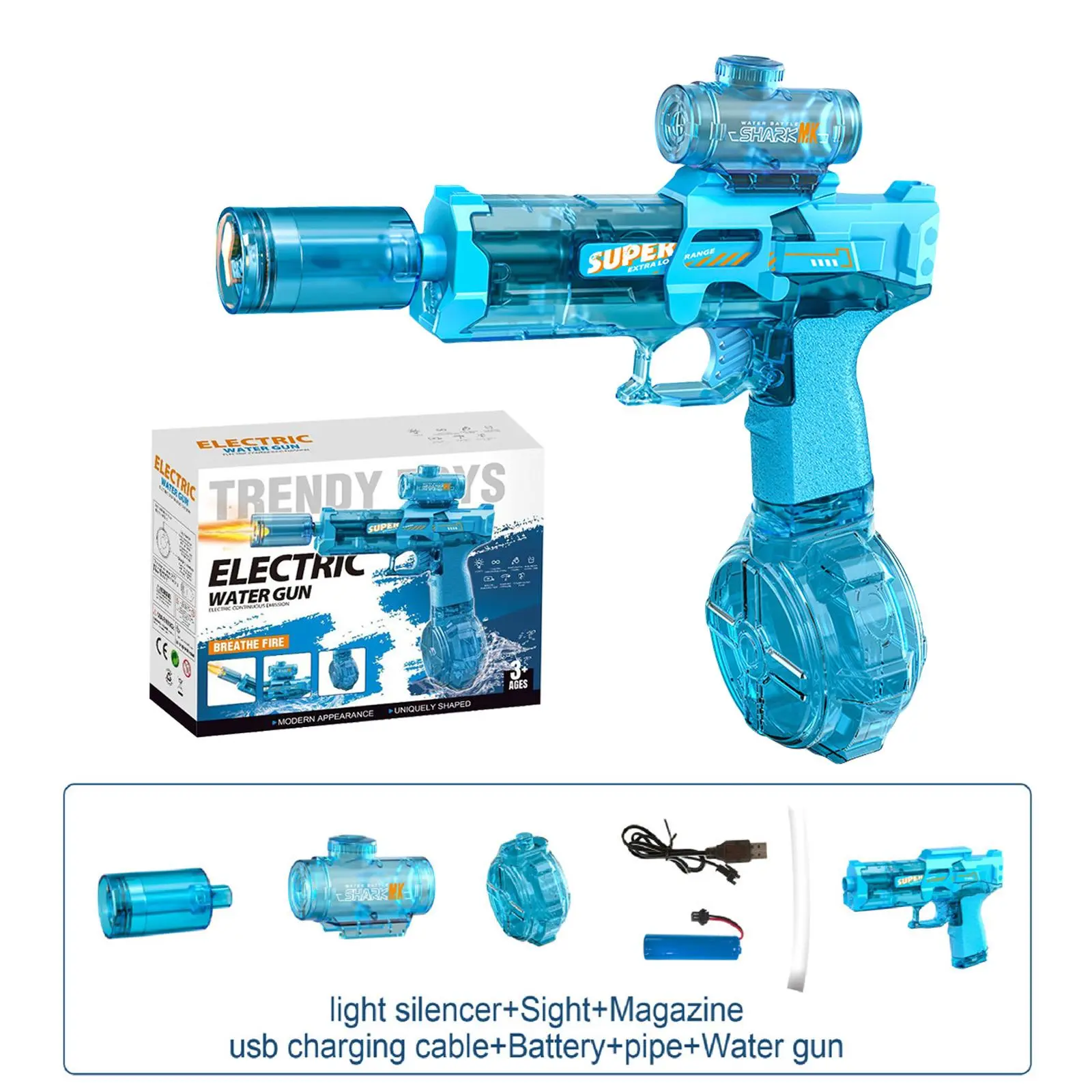 Blue Ice Mouse Water Gun