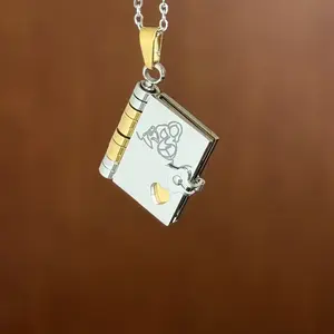 Book-shaped necklace for your daughter/son/granddaughter/lover/mom. Jewelry filled with love - the perfect Christmas gift for her/a Black Friday surprise.
