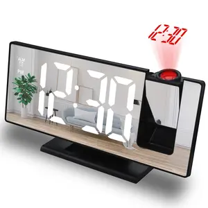 LED Projector Clock Desktop Electronic Clock Home Companion with Large Display and Adjustable Angle for Easy Viewing