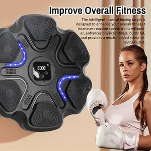 Wireless Musical Boxing Target with Rechargeable Battery Punch Counter for Kids Adults, Adjustable Speed Boxing Training Machine for Home Gym, ABS