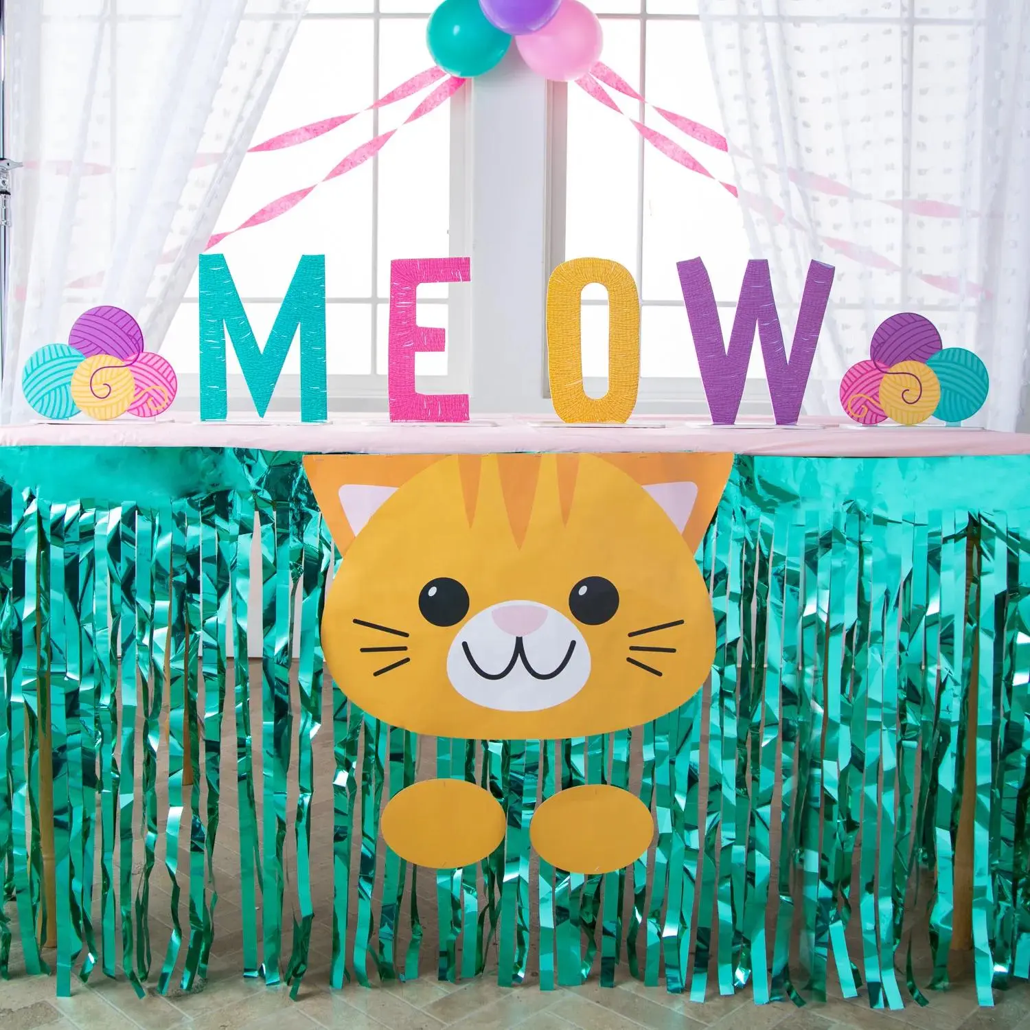 Cat Party Table Decorating Kit - 8 Pc.