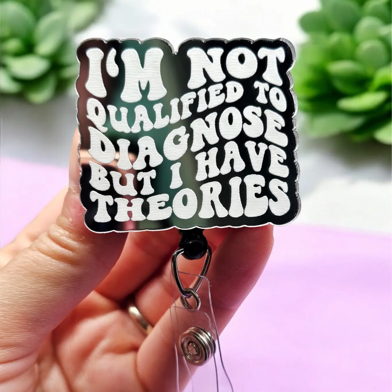 Im Not Qualified to Diagnose Badge Reel - Xray Badge Reel - Nurse Badge - Funny Gift for Nurse