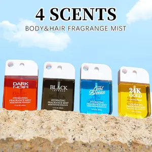 Wish Men's Body & Hair Fragrance Mist, 1.5 Fl.oz Each, 4 Different Scent, Long-Lasting Fragrance Spray, Easy To Carry, Perfect ForDating, Daily Life, Parties, Gift Giving