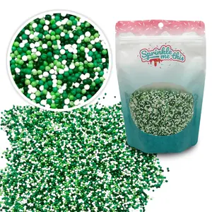 St. Paddy's Pearls Sprinkle Mix – Featuring Pearls, Gold Dragees, and White Nonpareils – Available in 8 oz and 12 oz Bags