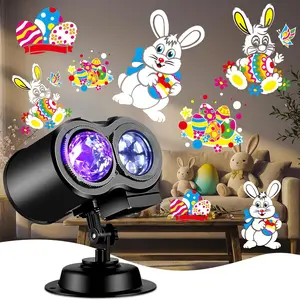 Easter Lights Projector, 2026 Upgrade Holiday Projectors with 19HD Slides (Ocean Wave & Patterns), Weatherproof Christmas Halloween Projector, Easter Decorations for Light Show