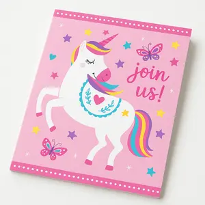 Magical Unicorn Birthday Invitation Cards