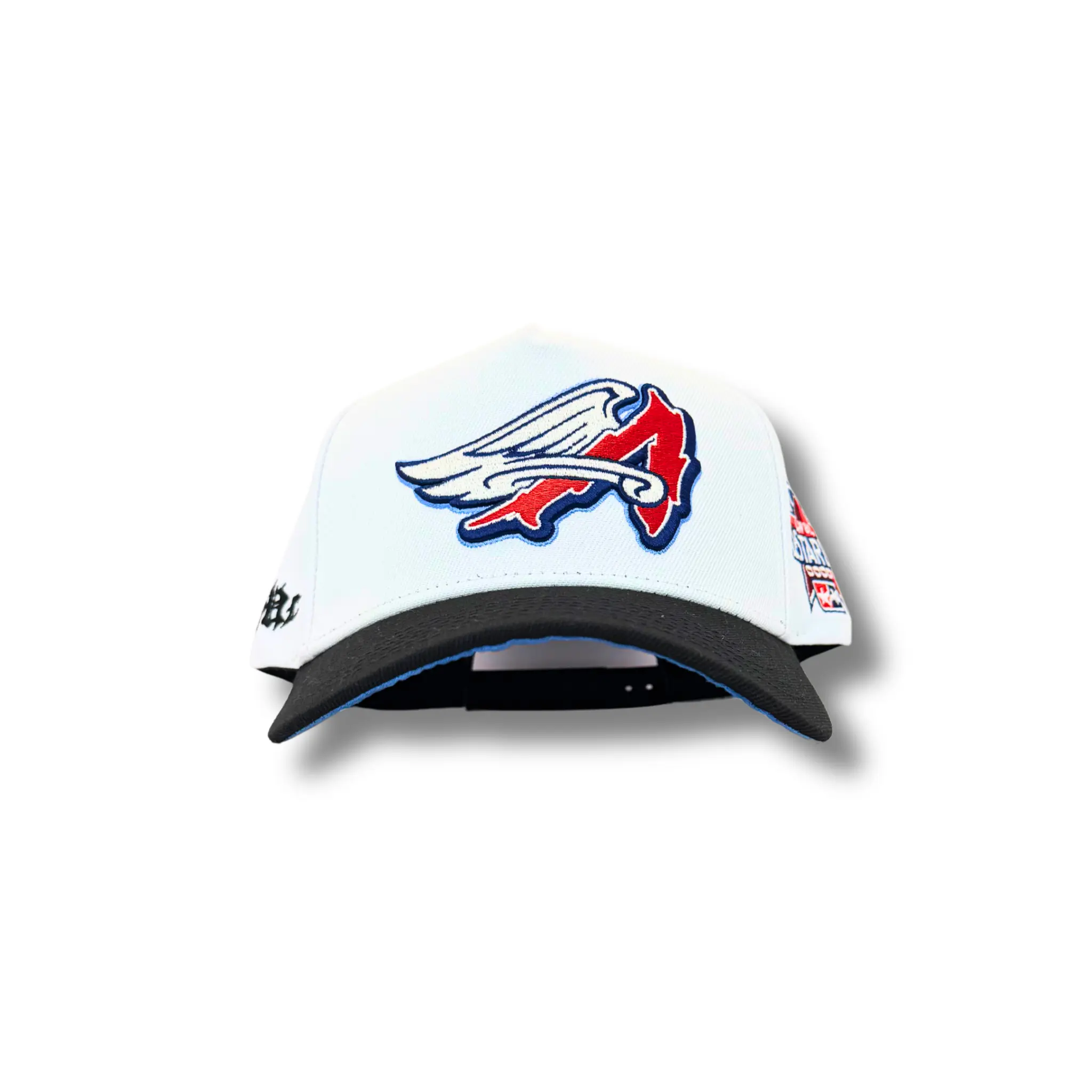 CROOKED ANGLES REMASTERED ASG w/SUEDE UV CUSTOM SILK SATIN LINING SNAPBACK WHITE/BLACK