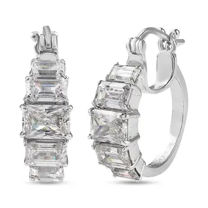 Cubic Zirconia Earrings in Stainless Steel