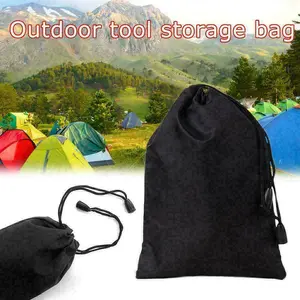 1x Storage Bag Drawstring Nylon Waterproof Dustproof Pouch For Outdoors Travel