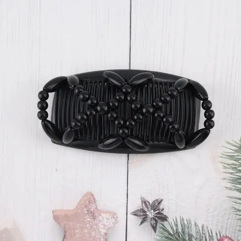 Handmade Beaded Hair Comb, Magic Hair Comb for Women, Double Row Insert Comb, Party Gift for Girls, Halloween, Christmas, Birthday, Enhance