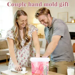 Hand Casting Kit - Father's Day Birthday DIY Model of Hand Cloning, using Plaster Powder to Clone the Hands of Couples as Commemorative Items,Perfect Gift and Activity for Couples,Families&Friends