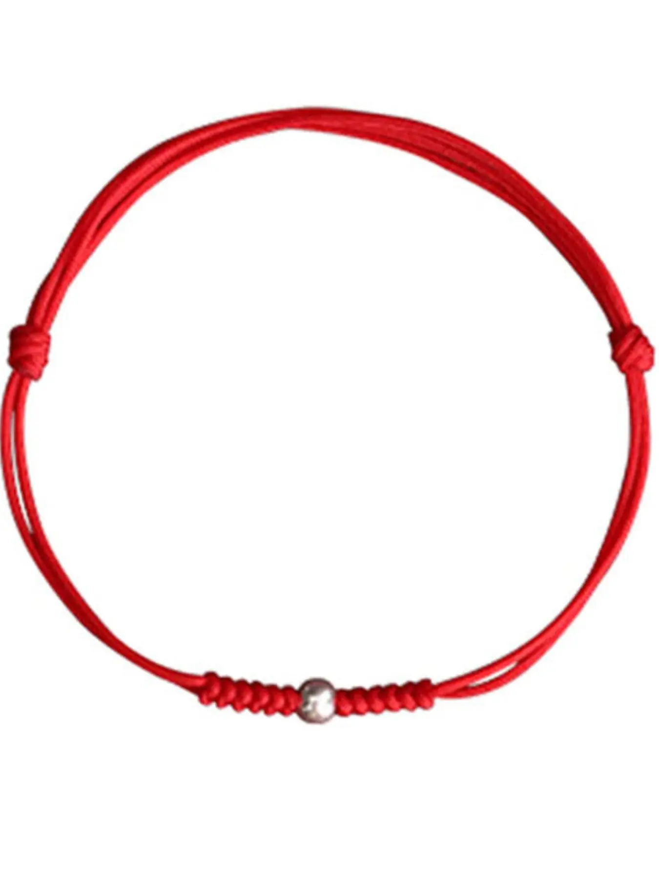 Lucky S925 Sterling Silver Zircon Bead Rope Pretty Bracelet, Handmade Woven String Jewelry for Women, Perfect Valentine's Day Gift, Handcrafted Jewelry