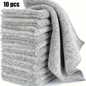 10-Piece Super Absorbent Quick-Drying Microfiber Cleaning Cloth - Thick Bamboo Charcoal Fiber Towel, Suitable for Car and Kitchen, Oil-proof, Washing Reusable, 150gsm, Suitable for Kitchen and Car Care,Kitchen Towel | Efficient Cleaning | Microfiber Towel