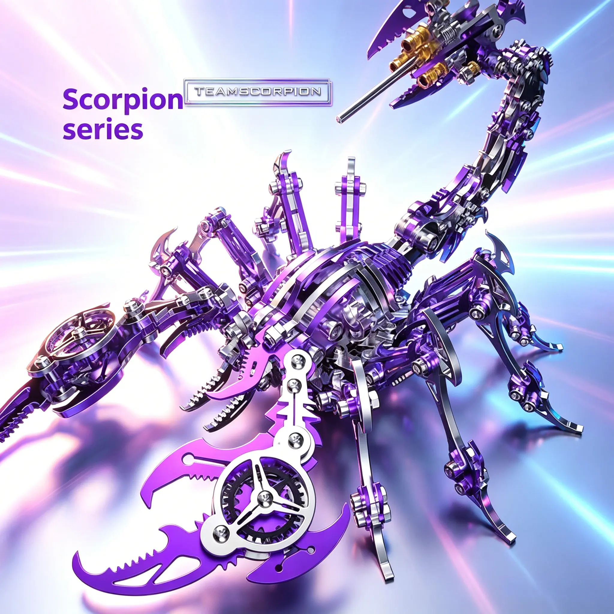 Vivid 3D Metal Scorpion Puzzle Kit - Stainless Steel Mechanical Assembly Model for Adults, Teens, Unique Hobby Craft, Unfinished Gift for DIY Enthusiasts