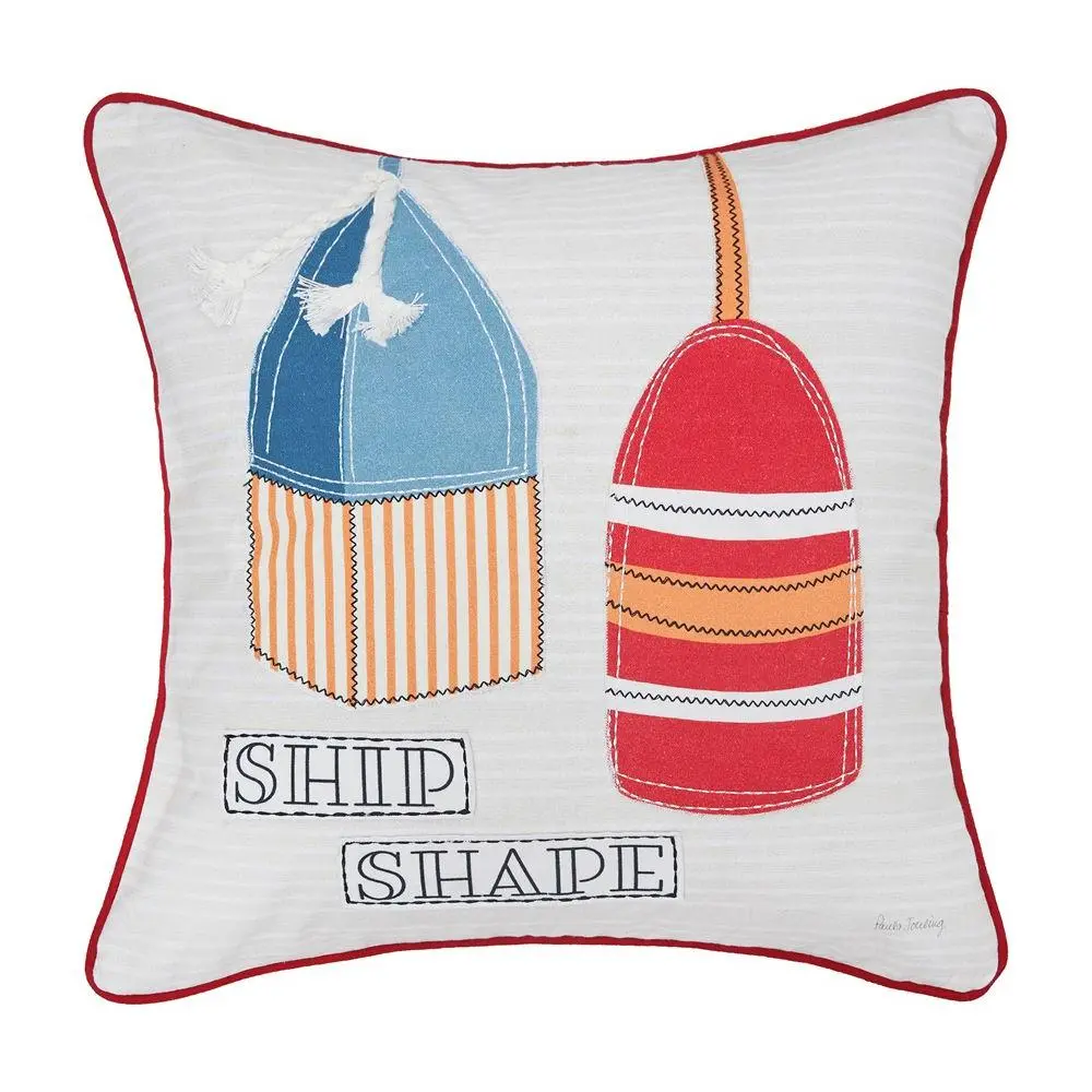 C&F Home 18"x18" Buoy Ship Shape Printed/Applique Throw Pillow