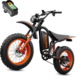 Electric Bike for Adults-5000W Peak, 60V 36AH Battery, 40-45MPH 100 Miles Long Range Ebike, Fat Tire 20Inch, 7-Speed Hydraulic Brake, Electric Dirt Bike Snow Commuter