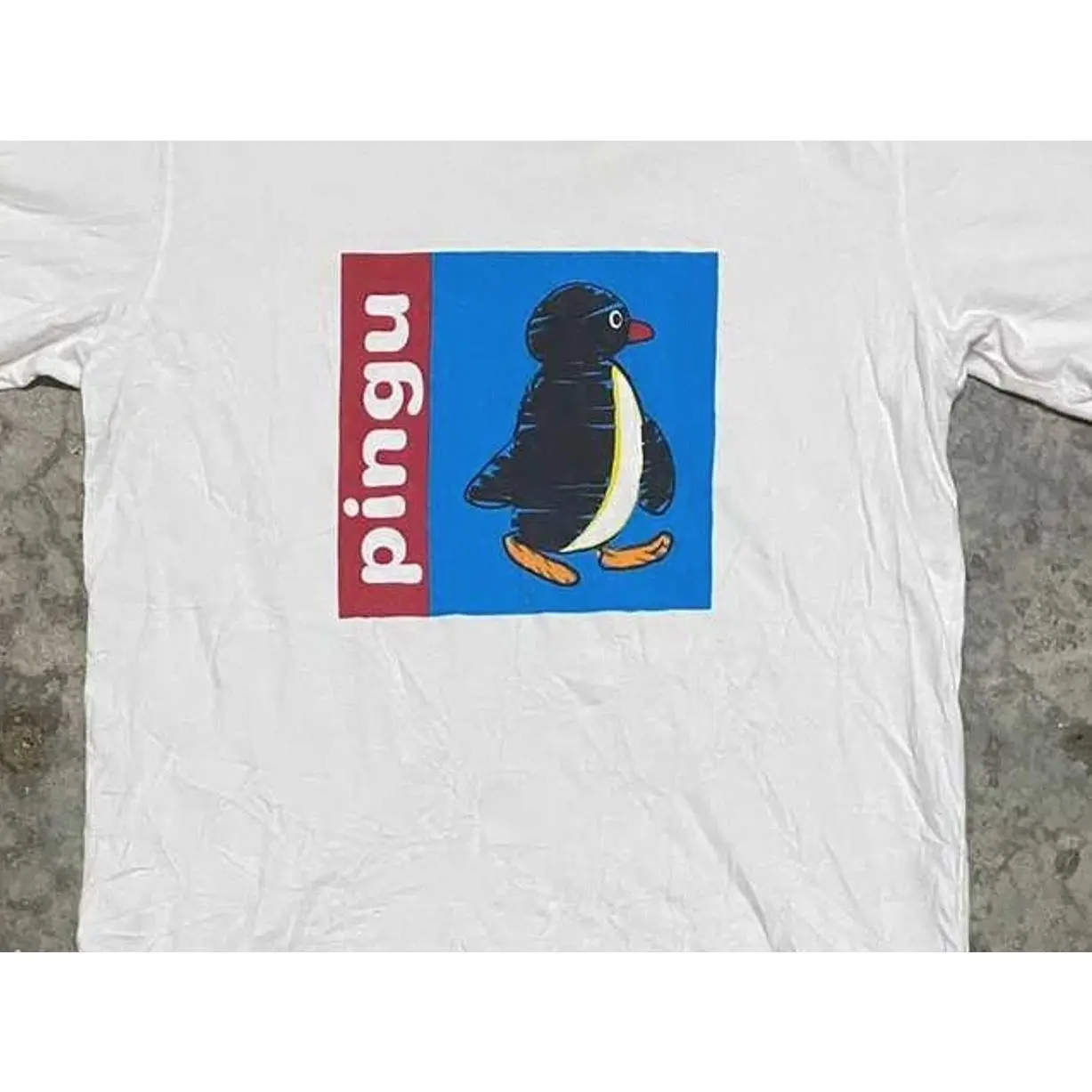 White PINGU Gift For Fan Short Sleeve Unisex Tee Shirt Cotton 8D590 4