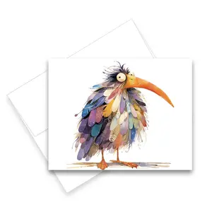 Funny Bird Greeting Cards, notecard assortment, animal note cards, set of blank note cards, all occasion notecards, blank cards- DianneTrend Apparel