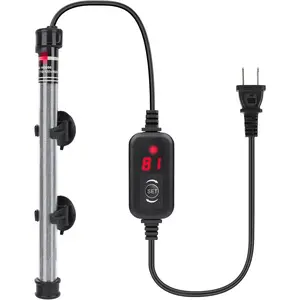 Submersible fishtank heater 100W 150W 200W 300W Adjustable Fish Tahk Heater with Temperature Controller, LED Display, Small Aquarium Betta Heater for up to 20/26/40/48 Gallons