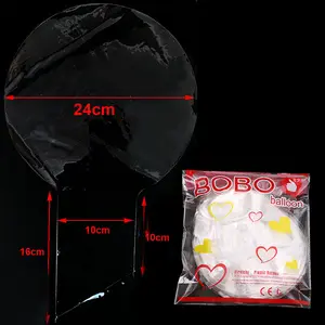 50-100 Pack 10cm Wide Neck Transparent Bobo Balloon 24'' Bubble Balloon with Wide Mouth Baby Shower Birthday Wedding Party Decor