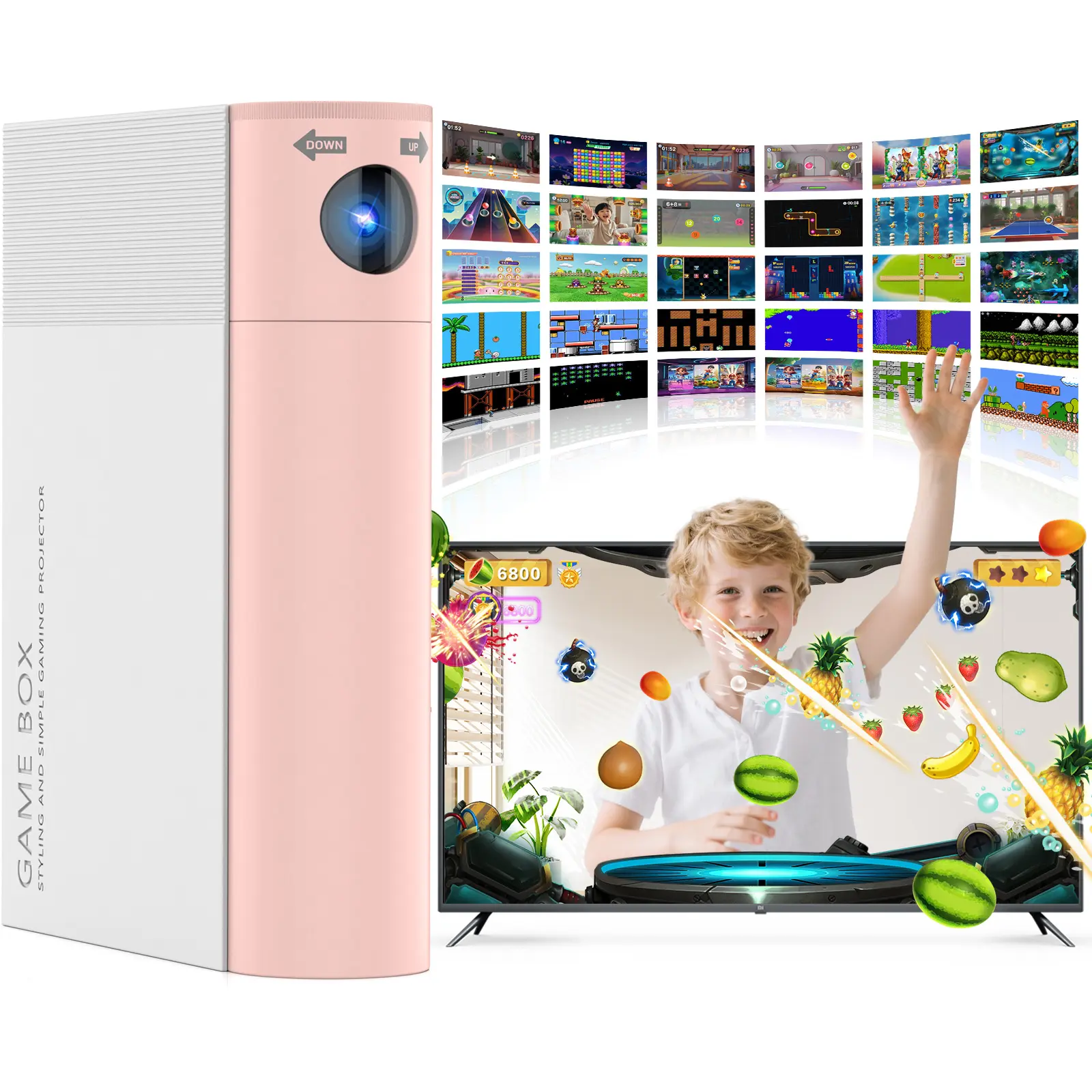 AR Motion Game Console for Kids: Plug and Play TV Video Games System for Indoor Physical Play Interactive Family Fun Game Nights Parties Playtime - Great Gift for Boys Girls
